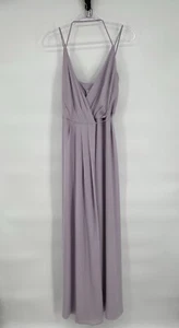 NWT Davids Bridal Sz 4 Bridesmaid Formal Prom Georgette Purple Lilac Dress - Picture 1 of 12