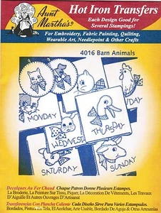 Animali da fienile zia Martha's Hot Iron ricamo transfer #4016 - Foto 1 di 2
