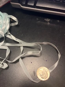 1/4” ice blue single face satin ribbon, 2 yard piece - Picture 1 of 2