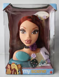 RARO 2003 MY SCENE CHELSEA CABEZA DE ESTILO BARBIE MATTEL ¡NUEVO SELLADO! - Imagen 1 de 8