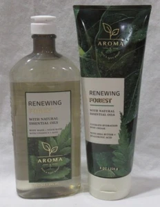 Bath & Body Works Aromatherapy Wash Set 2 RENEWING FOREST - Clary Sage Cedarwood - Picture 1 of 3
