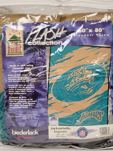NFL Jacksonville Jaguars 60" x 80" Blanket, NEW (FLASH) Cover