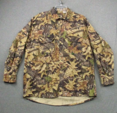 Vintage Mossy Oak Camouflage Shirt Mens XL USA Made Leaf - Image 1 of 4