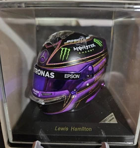 2020 Spark Lewis Hamilton 1:5 Scale Mini Helmet Abu Dahbi - Picture 1 of 4