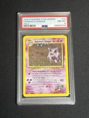 Pokémon TCG Sabrina's Gengar 014/132 Gym Heroes Holo PSA 8 NM/MINT - Image 1 of 2