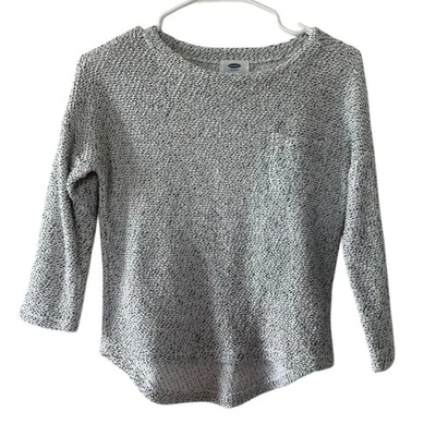 Usado en Excelente Condición Antiguo Suéter Azul Marino Blanco y Negro Boucle Bolsillo Niñas Talla L Foto 1 de 4