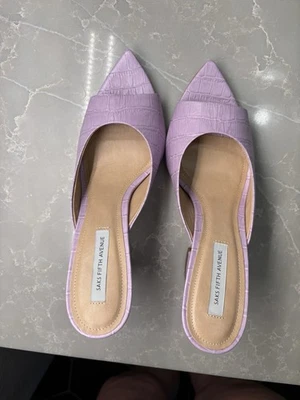 Saks Fifth Avenue Heels Lilac Size 9 New with Box Never Worn - Image 1 of 4