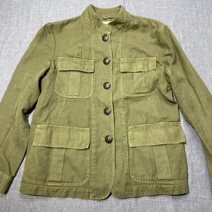 Nili Lotan Sakko Large Cambre Stehkragen in Army Green Leinenmischung 2609988 - Bild 1 von 13