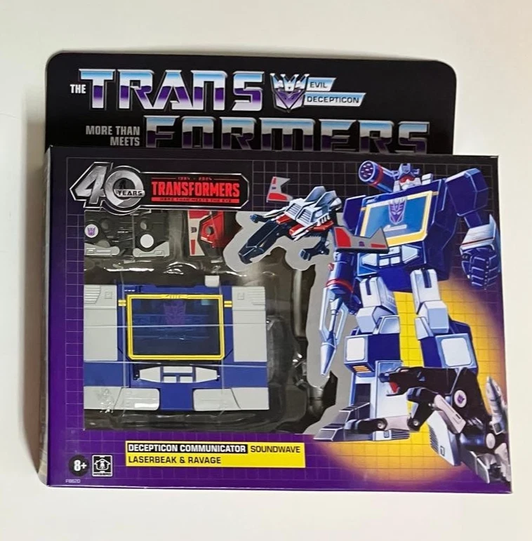 Soundwave, Laserbeak & Ravage  Transformers 40th Anniversary Retro G1 Walmart - Image 1 of 1