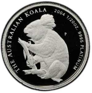 2004 $5 Australia 1/20 Oz Platinum Proof Koala Coin • Rare! Only 450 Minted - Picture 1 of 4