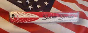 NUEVO SUPERSTROKE FLATSO LITE Putter Grip Rojo y Blanco DE GRAN TAMAÑO - Imagen 1 de 4