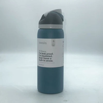 Botella de agua de acero inoxidable Owala FreeSip 32 oz Blue Oasis calidad superior stock en EE. UU. Foto 1 de 3