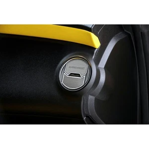 ACC Outer Round A/C Covers 'Supercharged' Logo fits 10-15 Camaro-Deluxe Brushed - Picture 1 of 3