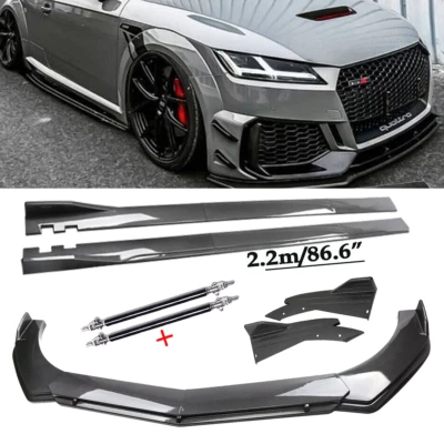 For AUDI A8 Carbon Fiber Front Bumper Rear Lip Spoiler Body Kits Side Skirt - Изображение 1 из 4
