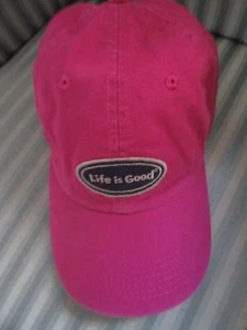 NWTS..LIFE IS GOOD CLASSIC OVAL LOGO ON SASSY MAGENTA...WOMENS FIT...  (OS) - Picture 1 of 2