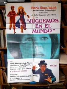 Juguemos en el mundo - Locandina film originale Afiche Cine - Foto 1 di 1