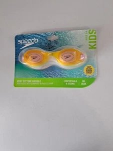 Speedo Kids Swim Goggles No Leak Comfort Fit Yellow Pink UV Protection Age 3-6 - Picture 1 of 6
