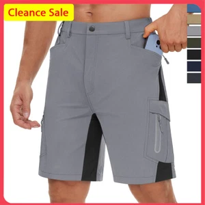 Herren Cargoshorts 7 Taschen aktiv schnell trocknende Halbhose Outdoor Mountainbiken - Bild 1 von 63