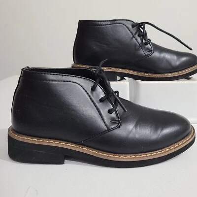 New Little Boys Sz 13M Deer Stags Lace Up Dress Comfort Boots Faux Leather - Image 1 of 4