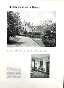 John G.Hamilton Home 1931, Sasco Hill, Southport, CT, Visscher & Burley, Archs - Bild 1 von 3