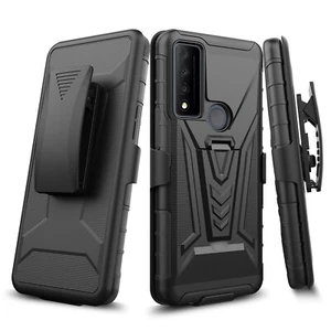 Funda de teléfono 3 en 1 híbrida blindada con clip para cinturón para TCL 30 XE 5G - Imagen 1 de 17
