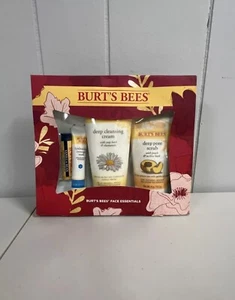BURT'S BEES FACE ESSENTIALS 4 Stück Box Maske Porenpeeling Reinigungscreme Lippenbalsam - Bild 1 von 24