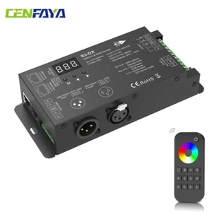 3 Kanal DMX 512 & RDM Decoder 220V RGB LED Streifen Controller dimmbar XLR3 RJ45 - Bild 1 von 7
