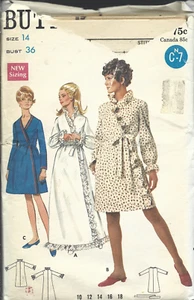 Vintage Butterick Muster #5035-Misses Robe in zwei Längen in Größe 14 Büste 36 - Bild 1 von 1