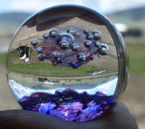 Rare Vintage 1989 Selkirk Glass Paper Weight Handmade In Scotland- Signed (N) - Picture 1 of 6
