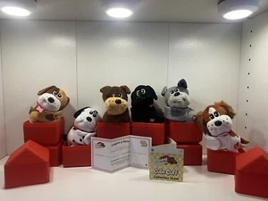 Pound Puppies Cutie Cuff Cuffs Complete Set Of 6 Plush Snap Bracelet - Picture 1 of 6