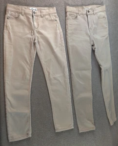 Lot of 2 Jordache Girl Slim Skinny Khaki Pants Cotton Blend Stretch Size 12 & 14 - Picture 1 of 17