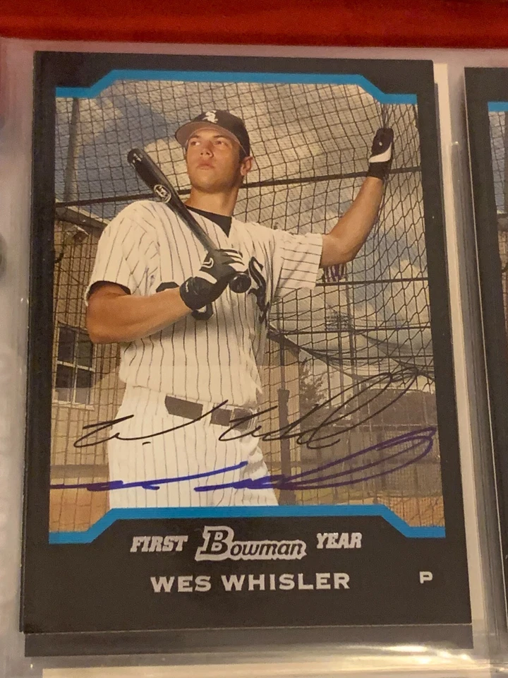 WES WHISLER AUTOGRAPHED SIGNED 2004 BOWMAN CARD CHICAGO WHITE SOX COA - Image 1 of 1