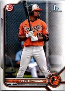 2022 Bowman Prospects Darell Hernaiz Baltimore Orioles #BP-27 - Picture 1 of 2