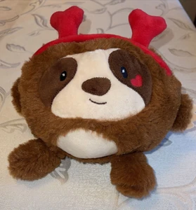 Tarjetas de felicitación americanas peluche animal de peluche reno marrón rojo 8" de alto cachorro hacer - Imagen 1 de 6