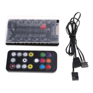 ARGB and PWM HUB 12V/4pin RGB 5V/3Pin ARGB Fan PWM HUB Extension Cable Adapter - Picture 1 of 8