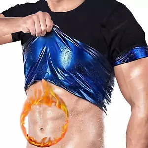 Canotta Dimagrante Uomo Maglia Sauna Sudare Snellente Polimero Maglietta Sportiv - Foto 1 di 12