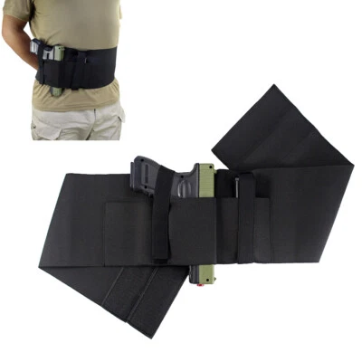 Tactical Concealed Carry Left/Right Hand Belly Band Gun Holster with Mag Pouch - Image 1 of 4