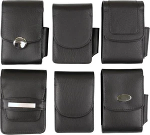 Estuche de paquete de cigarrillos tamaño king / cuero negro / 65 x 100 x 30 mm / 4 modelos - Imagen 1 de 5