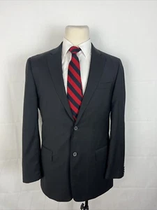 Valentino Men's Black Solid Wool Suit 40S 35X31 $4,895 - Picture 1 of 12
