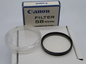 Canon 58mm UV 1x Filter * Genuine Canon * Near Mint boxed with canon keeper 1 x - Picture 1 of 10