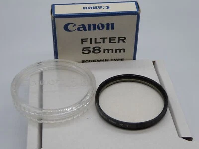 Canon 58mm UV 1x Filter * Genuine Canon * Near Mint boxed with canon keeper  1 x - Image 1 of 4