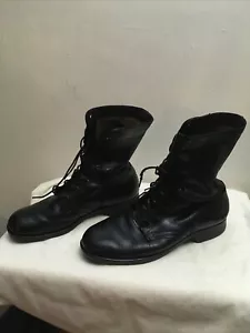 CIC Genesco Black Military Combat Boots Size 9R leather - Picture 1 of 12