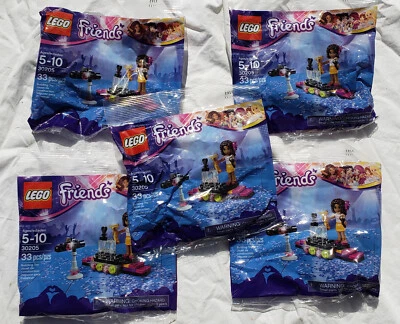Lot Of 5 Lego Friends Andrea Pop Star Red Carpet Polybag #30205 New Sealed - Image 1 of 4