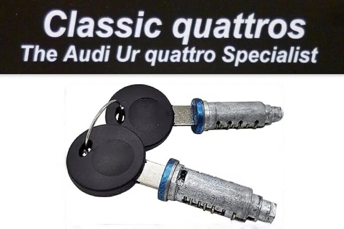 NUEVO PAR DE CERRADURAS PUERTA AUDI UR QUATTRO TURBO-COUPE-80-90-100-200 B2 A JUEGO Foto 1 de 1