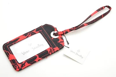 VERA BRADLEY EQUIPAJE ETIQUETA IDENTIFICACIÓN SILUETA FLORAL NUEVO CON ETIQUETAS NEGRO ROJO MOCHILA BOLSO NUEVO Foto 1 de 4