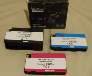 ValueToner 952XL Ink Cartridges, Black, Magenta and Cyan - Picture 1 of 6