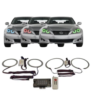 RGB Multi Color RF Headlight Halo kit for Lexus IS250 06-08 - Picture 1 of 6