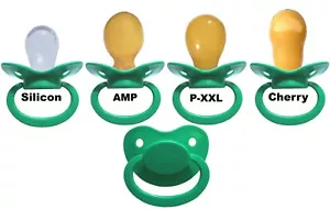 ++ABDL ADULT BIG CHUPETE "Verde / Verde" placa bucal 85 x 60 mm - 4 variantes ++ - Imagen 1 de 3