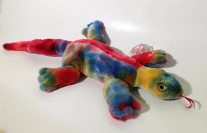 Ty Beanie Buddies ""Lizzy"" Ty-Dyed Lizard 1999 etiqueta Tush, más de 20 pulgadas de largo - Imagen 1 de 9