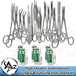 NEW Minor Surgery Suture First Aid Kit, Medical VET Trauma Survival Pack - 44 Pc - Picture 1 of 8